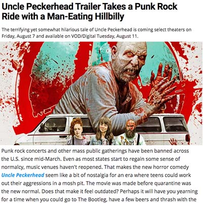 Uncle Peckerhead Trailer Takes a Punk Rock Ride with a Man-Eating Hillbilly